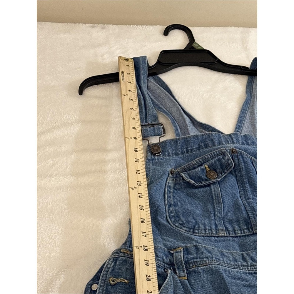 Vintage Rue Twenty One Denim Overalls Wide Leg Bib Jeans Womens L - Picture 6 of 10